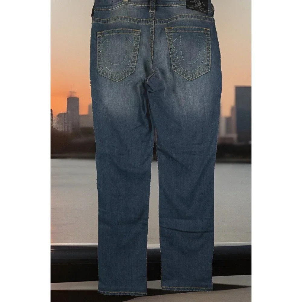 True Religion Geno Relaxed Slim Big T Jeans Men 34x31 Fade Skater hip hop